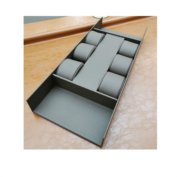 Bandeja de joyería de aluminio personalizada gris oscuro