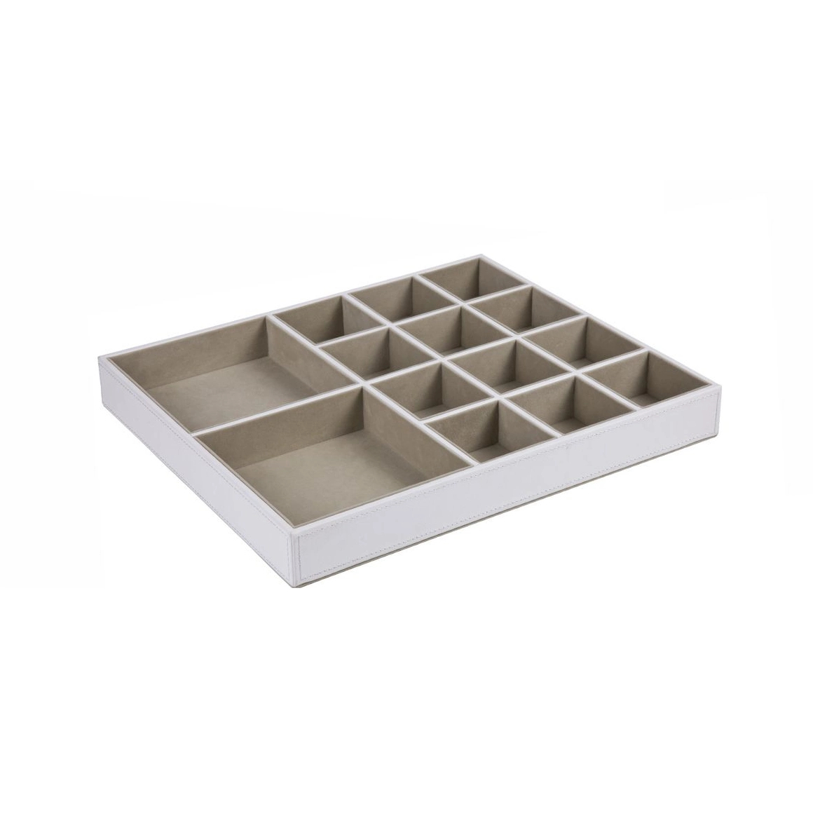 Bandeja de joyería de terciopelo MDF personalizada para el armario